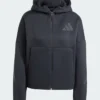 Adidas Z.N.E. Full-Zip Black Hoodie