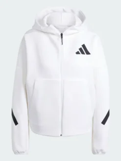 Adidas Z.N.E. Full-Zip White Hoodie