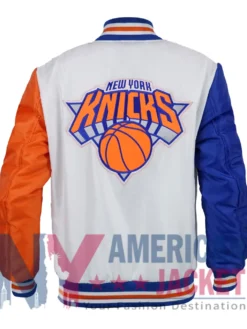 Anne Hathaway Varsity NY Knicks Jacket