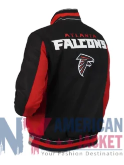 Atlanta Falcons Black And Red Wool Varsity Jacket