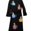 Black Terry Towel Bathrobe