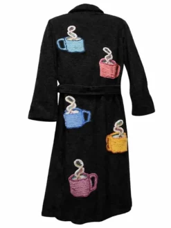 Black Terry Towel Bathrobe