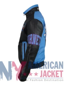 Charlotte Hornets Vintage Leather Zipper Jacket