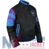 Charlotte Hornets Vintage Zipper Leather Jacket