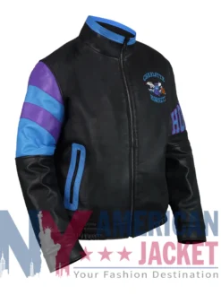 Charlotte Hornets Vintage Zipper Leather Jacket