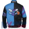 Charlotte Hornets Zipper Vintage Leather Jacket