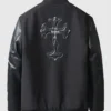 Chrome Cross Black Letterman Jacket
