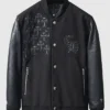 Chrome Cross Letterman Black Jacket