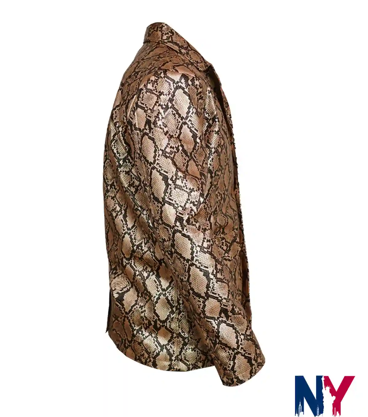 Close-up of Sailor Wild at Heart Nicolas Cage Leather Snakeskin Jacket For Sale