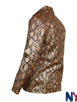 Close view of Sailor Wild at Heart Nicolas Cage Snakeskin Leather Jacket For Sale