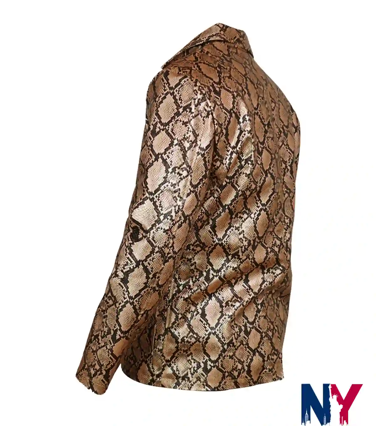 Close view of Sailor Wild at Heart Nicolas Cage Snakeskin Leather Jacket For Sale