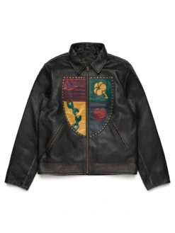 Denim Tears Leather Libertas Crest Jacket
