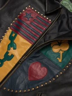 Denim Tears Libertas Crest Leather Jacket