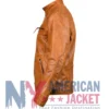 Distressed Ethan Cafe Racer Waxed Leather Jacket