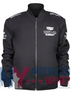 F1 Cadillac Black Racing Bomber Jacket