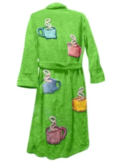 Green Terry Towel Bathrobe