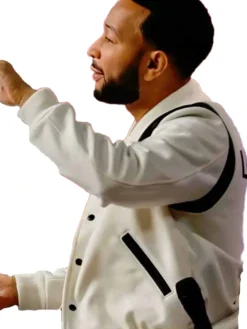 John Legend The Voice S29 White Varsity Jacket