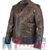 Men’s Biker Brown Vintage Distressed Leather Jacket