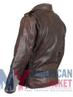 Men’s Vintage Biker Brown Distressed Leather Jacket