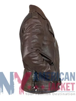 Men’s Vintage Brown Distressed Biker Leather Jacket