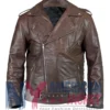 Men’s Vintage Brown Distressed Leather Biker Jacket