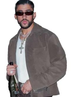 Met Gala After Party Bad Bunny Brown Jacket