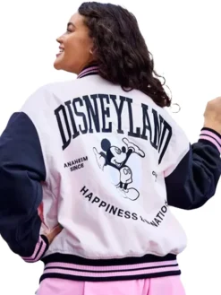 Mickey Mouse Disneyland Pink Varsity Jacket