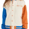 NBA Team New York Knicks Satin Varsity Full-Snap Jacket