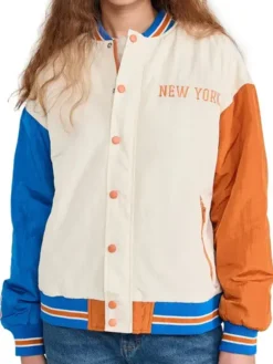 NBA Team New York Knicks Satin Varsity Full-Snap Jacket