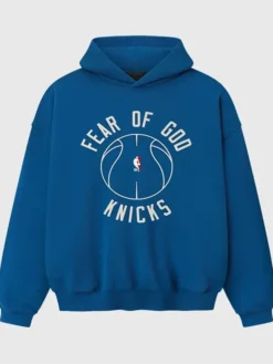 New York Knicks Fear of God x Barkley L. Hendricks 90’s Blue Hoodie