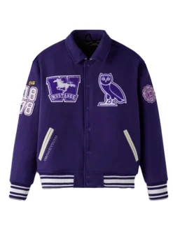 OVO x Western Mustangs University Campus Varsity Jacket