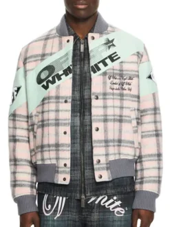 Off-White Varsity Royal Check Jacket