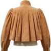 Oprah Winfrey PFW 2026 Cropped Suede Jacket