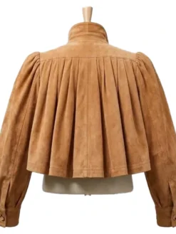 Oprah Winfrey PFW 2026 Cropped Suede Jacket