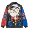 Popeye The Sailor Man Red Leather Jacket