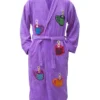 Purple Terry Towel Bathrobe