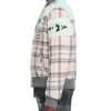 Royal Check Off-White Varsity Jacket