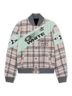 Royal Check Varsity Off-White Jacket