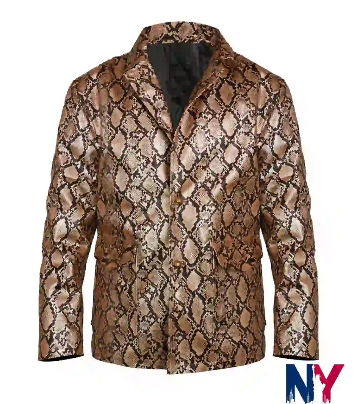 Sailor Wild at Heart Nicolas Cage Snakeskin Leather Jacket front view