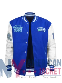Seattle Seahawks Retro Varsity Classic Rib Jacket