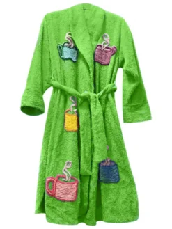 Spa Green Terry Towel Bathrobe