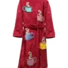 Spa & Lounge Wear Maroon Terry Towel Bathrobe