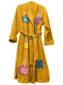 Spa Yellow Terry Towel Bathrobe