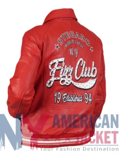 Stegaro Fizz Red Club Leather Jacket