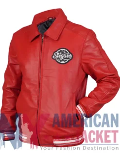 Stegaro Red Fizz Leather Club Jacket
