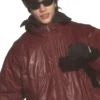 Stray Kids Hyunjin Maroon Leather Jacket