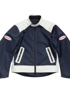 Stussy Navy Blue Moto Jacket