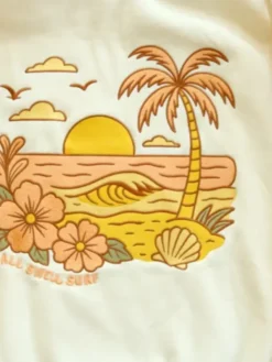 Sunset Surf Off White Hoodie