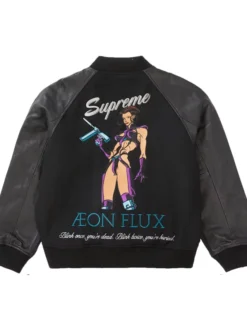 Supreme Aeon Flux Black Varsity Jacket