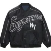 Supreme Contrast Black Script Varsity Jacket